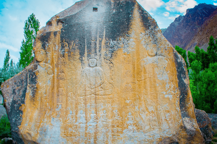 Manthal Buddha Rock in Skardu
